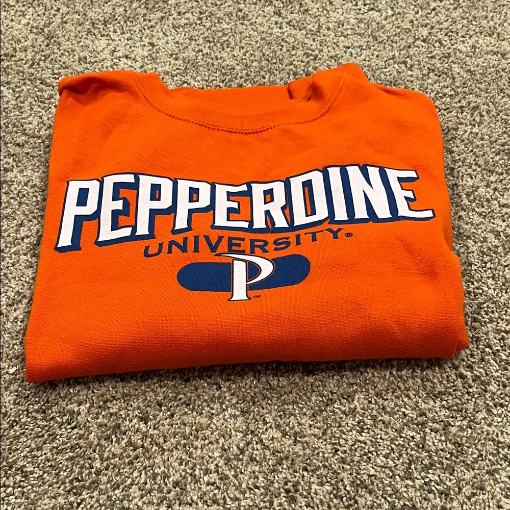 Pepperdine University Orange crew Sweatshirt medium